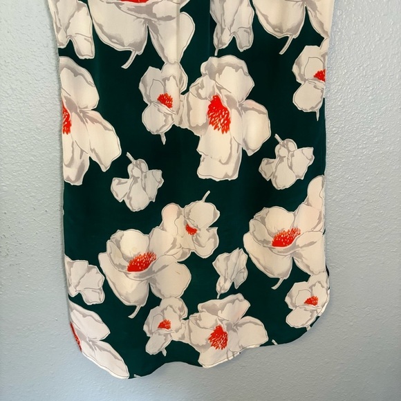 Equipment Women’s Janna Floral Bermuda Blue Silk Sleeveless Mini Dress - Picture 9 of 11